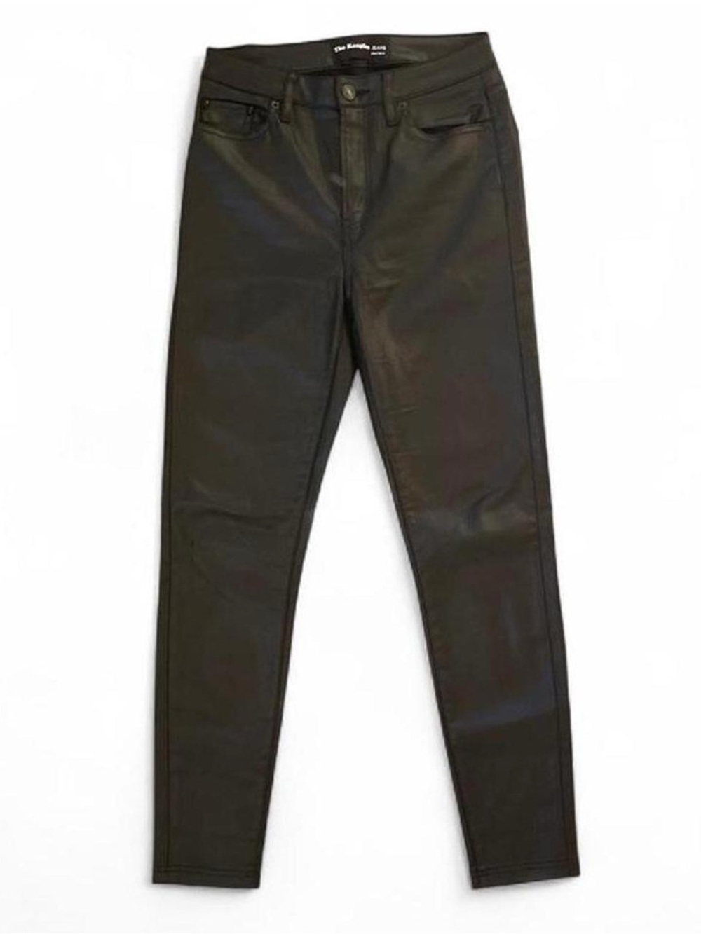 The Kooples Black Coated Skinny Pants – Faux Leather Look High Rise (25)